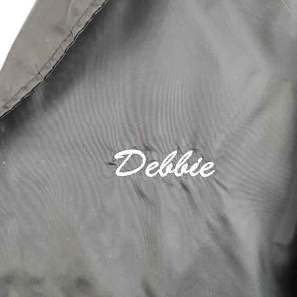 Vintage Satin Bomber Jacket Mens Medium Snap Front Black 90's Lined Car Cruizers - Picture 6 of 13